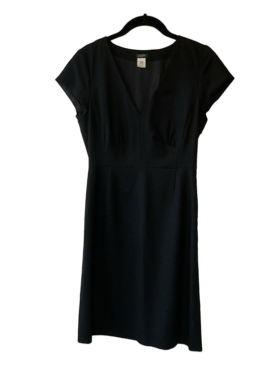 J. Crew Dresses & Skirts - J. Crew Factory Black V Neck Cap Sleeve Sheath Dress LBD 2